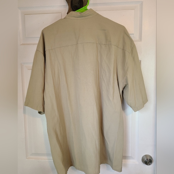 New Step Men's Caribbean Island Shirt, Size:  Large Color: Tan - Picture 11 of 16